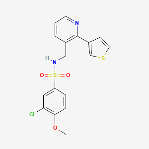 3-chloro-4-methoxy-N-((2-(thiophen-3-yl)pyridin-3-yl)methyl)benzenesulfonamide