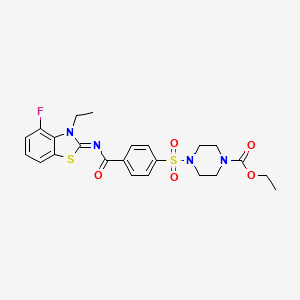 (Z)-ethyl 4-((4-((3-ethyl-4-fluorobenzo[d]thiazol-2(3H)-ylidene)carbamoyl)phenyl)sulfonyl)piperazine-1-carboxylate