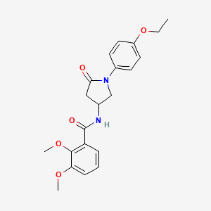 molecular formula C21H24N2O5 B2559014 N-[1-(4-ethoxyphenyl)-5-oxopyrrolidin-3-yl]-2,3-dimethoxybenzamide CAS No. 896282-33-0