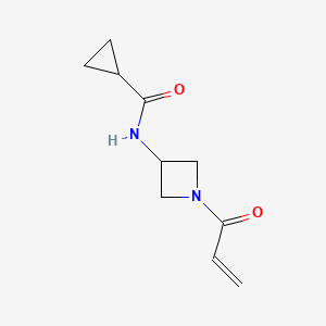 molecular formula C10H14N2O2 B2559027 N-(1-Prop-2-enoylazetidin-3-yl)cyclopropanecarboxamide CAS No. 2176573-34-3