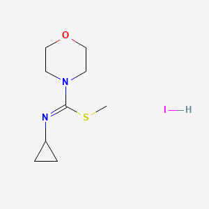 N-cyclopropyl-1-(methylsulfanyl)-1-(morpholin-4-yl)methanimine hydroiodide