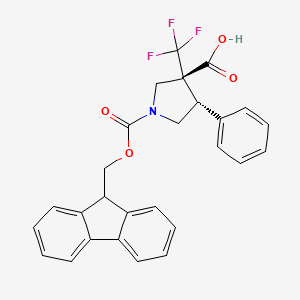(3R,4S)-1-(9H-Fluoren-9-ylmethoxycarbonyl)-4-phenyl-3-(trifluoromethyl)pyrrolidine-3-carboxylic acid