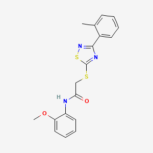 N-(2-methoxyphenyl)-2-((3-(o-tolyl)-1,2,4-thiadiazol-5-yl)thio)acetamide