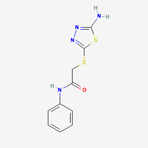 2-[(5-amino-1,3,4-thiadiazol-2-yl)sulfanyl]-N-phenylacetamide