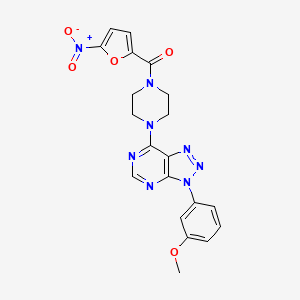 (4-(3-(3-methoxyphenyl)-3H-[1,2,3]triazolo[4,5-d]pyrimidin-7-yl)piperazin-1-yl)(5-nitrofuran-2-yl)methanone