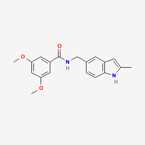3,5-dimethoxy-N-((2-methyl-1H-indol-5-yl)methyl)benzamide