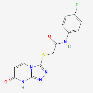 N-(4-chlorophenyl)-2-((7-oxo-7,8-dihydro-[1,2,4]triazolo[4,3-a]pyrimidin-3-yl)thio)acetamide