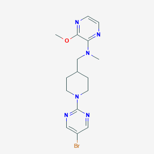 molecular formula C16H21BrN6O B2559062 N-{[1-(5-bromopyrimidin-2-yl)piperidin-4-yl]methyl}-3-methoxy-N-methylpyrazin-2-amine CAS No. 2380169-14-0