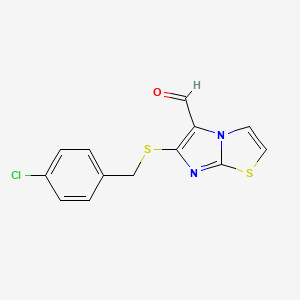 6-[(4-Chlorobenzyl)sulfanyl]imidazo[2,1-b][1,3]thiazole-5-carbaldehyde