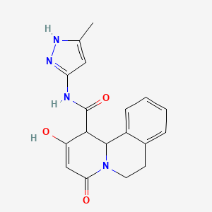 2-hydroxy-N-(3-methyl-1H-pyrazol-5-yl)-4-oxo-1,6,7,11b-tetrahydro-4H-pyrido[2,1-a]isoquinoline-1-carboxamide