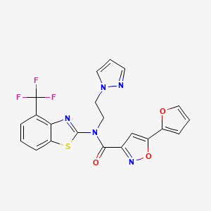 N-(2-(1H-pyrazol-1-yl)ethyl)-5-(furan-2-yl)-N-(4-(trifluoromethyl)benzo[d]thiazol-2-yl)isoxazole-3-carboxamide