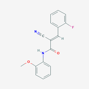 (E)-2-cyano-3-(2-fluorophenyl)-N-(2-methoxyphenyl)prop-2-enamide