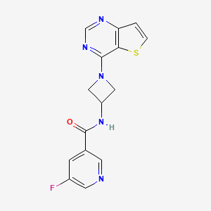 5-Fluoro-N-(1-thieno[3,2-d]pyrimidin-4-ylazetidin-3-yl)pyridine-3-carboxamide