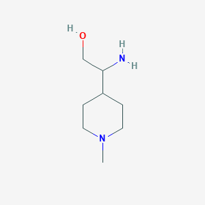 molecular formula C8H18N2O B2559091 2-Amino-2-(1-methylpiperidin-4-yl)ethanol CAS No. 1541407-36-6