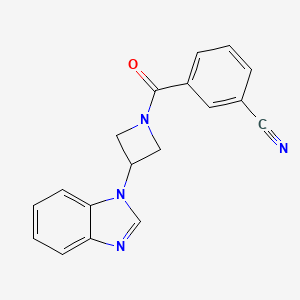 3-[3-(Benzimidazol-1-yl)azetidine-1-carbonyl]benzonitrile