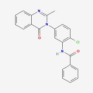 molecular formula C22H16ClN3O2 B2559097 N-(2-chloro-5-(2-methyl-4-oxoquinazolin-3(4H)-yl)phenyl)benzamide CAS No. 899757-90-5