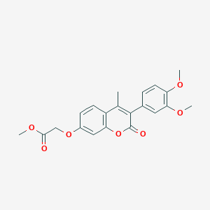 molecular formula C21H20O7 B2559105 methyl 2-{[3-(3,4-dimethoxyphenyl)-4-methyl-2-oxo-2H-chromen-7-yl]oxy}acetate CAS No. 869080-37-5