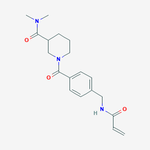 molecular formula C19H25N3O3 B2559110 N,N-Dimethyl-1-[4-[(prop-2-enoylamino)methyl]benzoyl]piperidine-3-carboxamide CAS No. 2361814-47-1