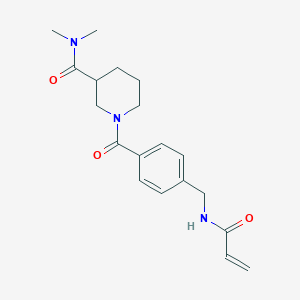 N,N-Dimethyl-1-[4-[(prop-2-enoylamino)methyl]benzoyl]piperidine-3-carboxamide