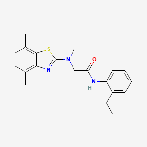2-((4,7-dimethylbenzo[d]thiazol-2-yl)(methyl)amino)-N-(2-ethylphenyl)acetamide