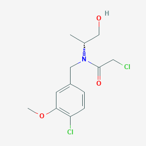 2-Chloro-N-[(4-chloro-3-methoxyphenyl)methyl]-N-[(2R)-1-hydroxypropan-2-yl]acetamide