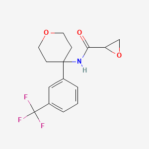 N-[4-[3-(Trifluoromethyl)phenyl]oxan-4-yl]oxirane-2-carboxamide