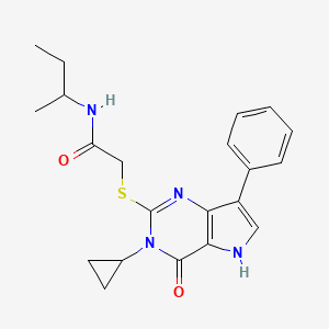 molecular formula C21H24N4O2S B2559135 N-(butan-2-yl)-2-({3-cyclopropyl-4-oxo-7-phenyl-3H,4H,5H-pyrrolo[3,2-d]pyrimidin-2-yl}sulfanyl)acetamide CAS No. 1021258-58-1
