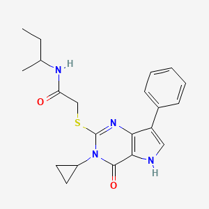 N-(sec-butyl)-2-((3-cyclopropyl-4-oxo-7-phenyl-4,5-dihydro-3H-pyrrolo[3,2-d]pyrimidin-2-yl)thio)acetamide