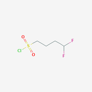 molecular formula C4H7ClF2O2S B2559145 4,4-Difluorobutane-1-sulfonyl chloride CAS No. 1785613-49-1