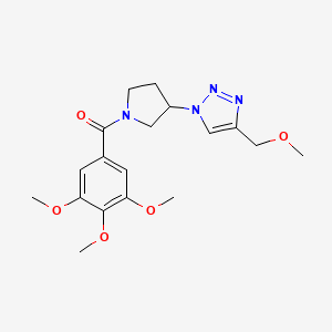 molecular formula C18H24N4O5 B2559153 4-(methoxymethyl)-1-[1-(3,4,5-trimethoxybenzoyl)pyrrolidin-3-yl]-1H-1,2,3-triazole CAS No. 2097908-82-0