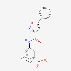 molecular formula C22H24N2O4 B2559179 Methyl 3-(5-phenyl-1,2-oxazole-3-amido)adamantane-1-carboxylate CAS No. 1226451-40-6
