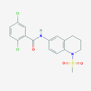 molecular formula C17H16Cl2N2O3S B2559188 2,5-dichloro-N-(1-methylsulfonyl-3,4-dihydro-2H-quinolin-6-yl)benzamide CAS No. 941929-78-8