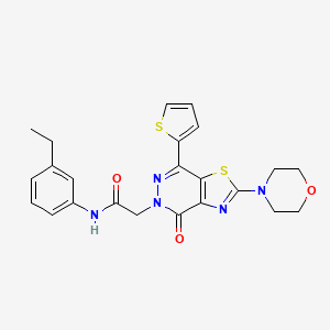 N-(3-ethylphenyl)-2-(2-morpholino-4-oxo-7-(thiophen-2-yl)thiazolo[4,5-d]pyridazin-5(4H)-yl)acetamide
