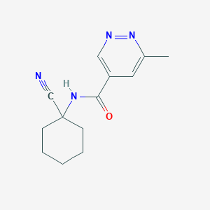 molecular formula C13H16N4O B2559200 N-(1-Cyanocyclohexyl)-6-methylpyridazine-4-carboxamide CAS No. 2134511-88-7