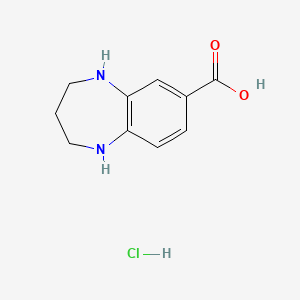 2,3,4,5-Tetrahydro-1H-1,5-benzodiazepine-7-carboxylic acid;hydrochloride