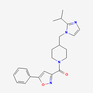 (4-((2-isopropyl-1H-imidazol-1-yl)methyl)piperidin-1-yl)(5-phenylisoxazol-3-yl)methanone