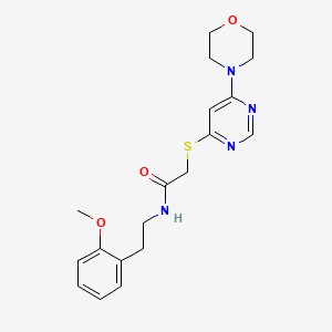 molecular formula C19H24N4O3S B2559204 N-(2-methoxyphenethyl)-2-((6-morpholinopyrimidin-4-yl)thio)acetamide CAS No. 1171242-64-0