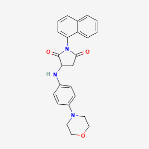 molecular formula C24H23N3O3 B2559209 3-{[4-(Morpholin-4-yl)phenyl]amino}-1-(naphthalen-1-yl)pyrrolidine-2,5-dione CAS No. 1007919-98-3
