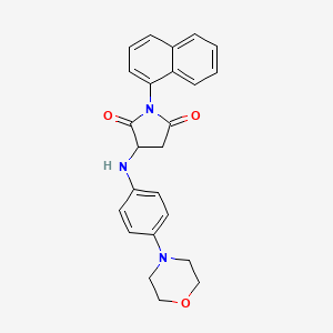molecular formula C24H23N3O3 B2559209 3-((4-Morpholinophenyl)amino)-1-(naphthalen-1-yl)pyrrolidine-2,5-dione CAS No. 1007919-98-3