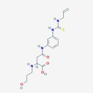 4-((3-(3-Allylthioureido)phenyl)amino)-2-((3-hydroxypropyl)amino)-4-oxobutanoic acid