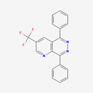 molecular formula C20H12F3N3 B2559222 5,8-Diphenyl-3-(trifluoromethyl)pyrido[2,3-d]pyridazine CAS No. 339106-51-3