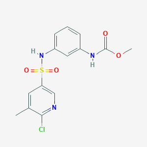 molecular formula C14H14ClN3O4S B2559228 methyl N-[3-(6-chloro-5-methylpyridine-3-sulfonamido)phenyl]carbamate CAS No. 1795507-02-6