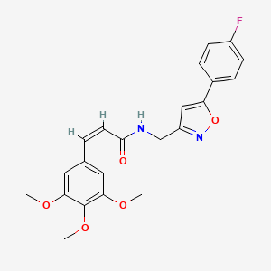 (Z)-N-((5-(4-fluorophenyl)isoxazol-3-yl)methyl)-3-(3,4,5-trimethoxyphenyl)acrylamide