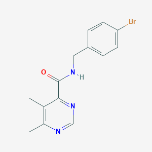 N-[(4-Bromophenyl)methyl]-5,6-dimethylpyrimidine-4-carboxamide