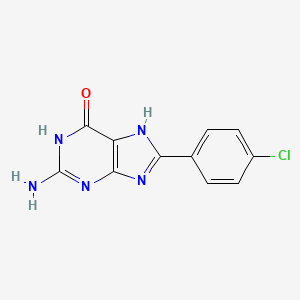 2-Amino-8-(4-chlorophenyl)-1,7-dihydropurin-6-one
