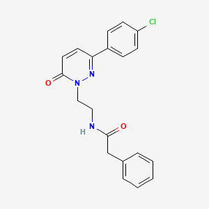 N-(2-(3-(4-chlorophenyl)-6-oxopyridazin-1(6H)-yl)ethyl)-2-phenylacetamide