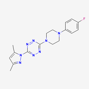 3-(3,5-Dimethyl-1-pyrazolyl)-6-[4-(4-fluorophenyl)-1-piperazinyl]-1,2,4,5-tetrazine