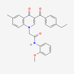 2-(3-(4-ethylbenzoyl)-6-methyl-4-oxoquinolin-1(4H)-yl)-N-(2-methoxyphenyl)acetamide