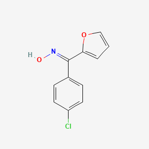 molecular formula C11H8ClNO2 B2559286 (E)-(4-chlorophenyl)(2-furyl)methanone oxime CAS No. 91182-78-4