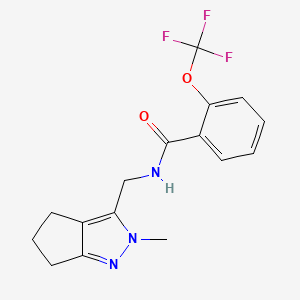 N-((2-methyl-2,4,5,6-tetrahydrocyclopenta[c]pyrazol-3-yl)methyl)-2-(trifluoromethoxy)benzamide